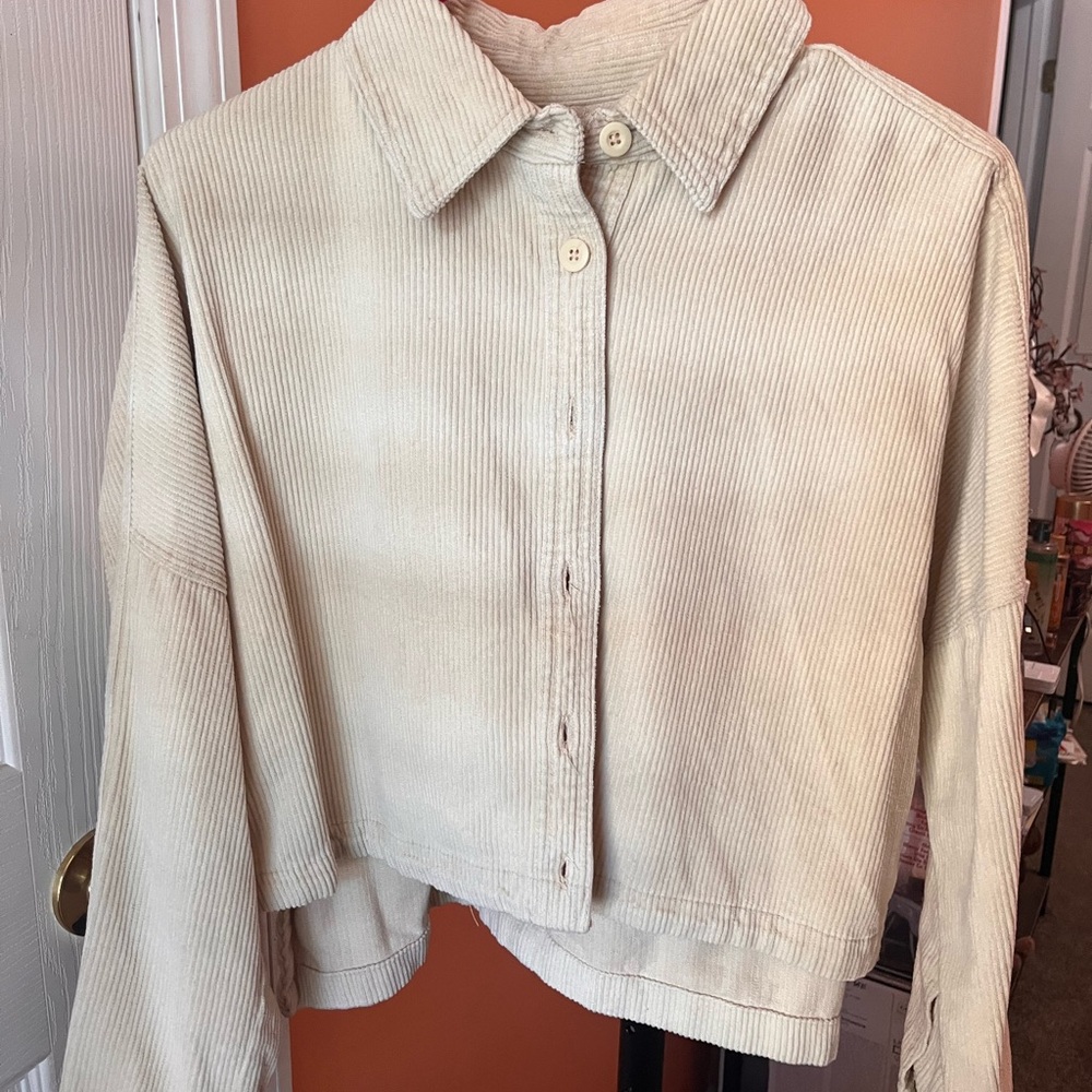 Forever 21 Cream Corduroy Jacket